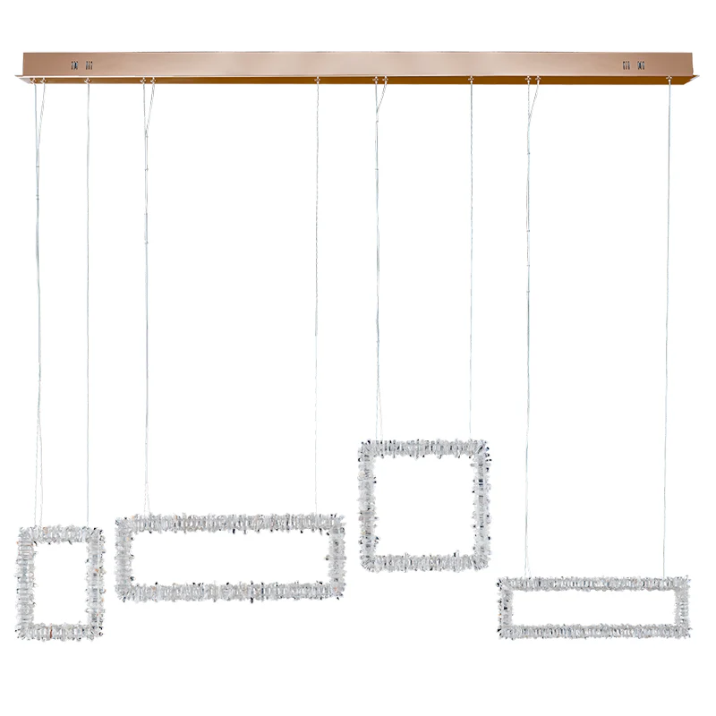 Modern Rock Crystal Dining Room Chandelier - Image 4
