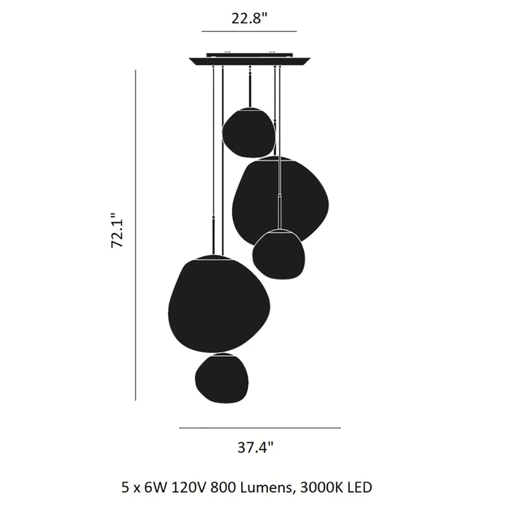Modern Rock Glass Special Shape Pendant Lighting - Image 25