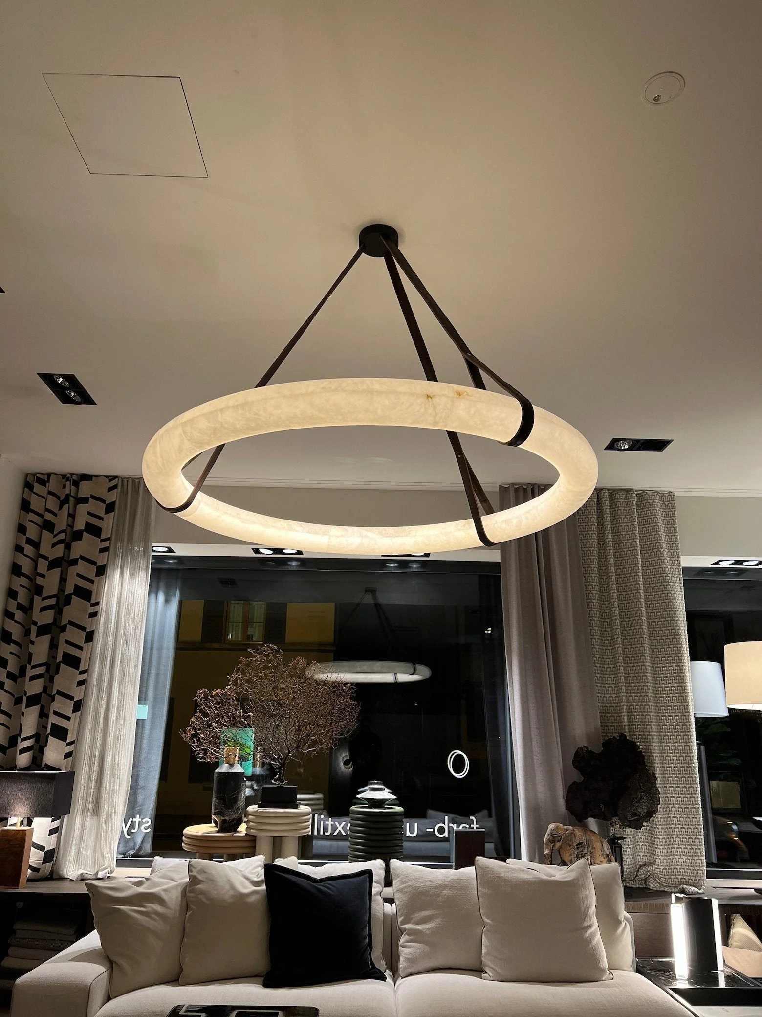 Modern Round Alabaster Chandelier for Living Room/Bedroom - Image 12