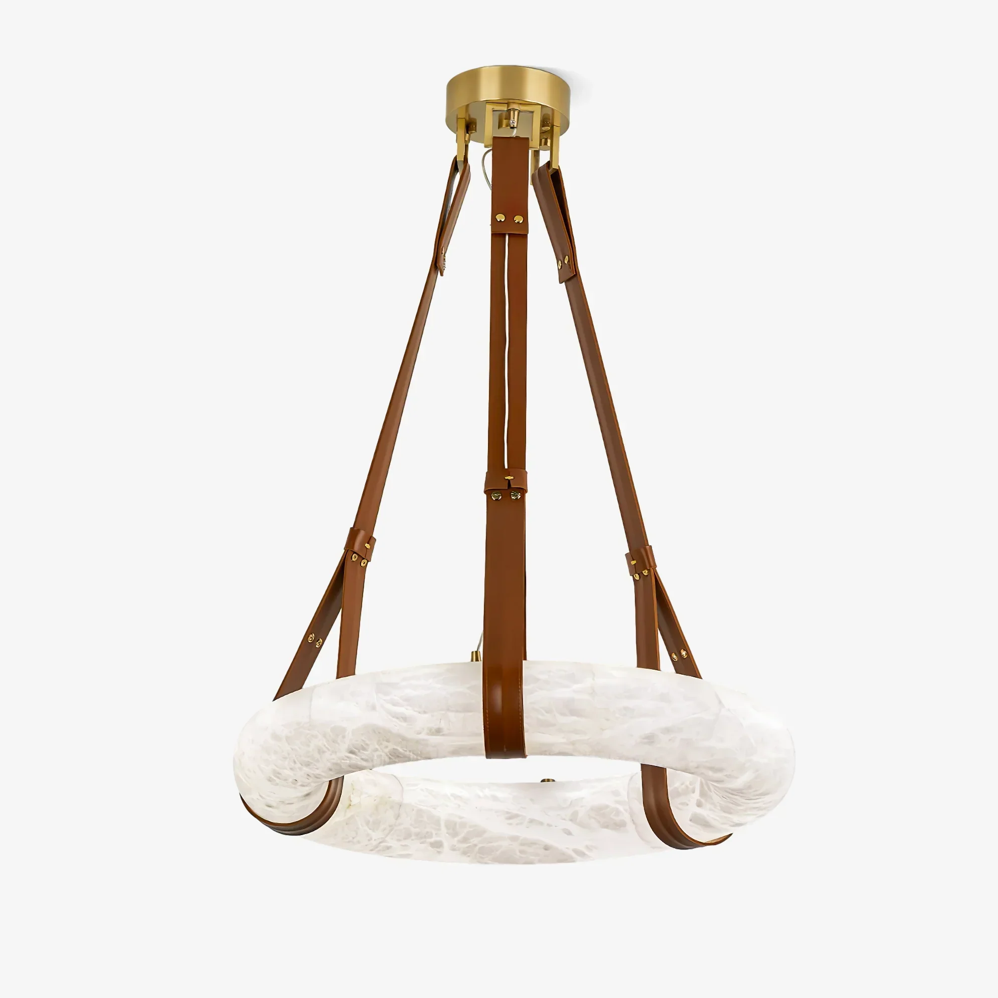 Modern Round Alabaster Chandelier for Living Room/Bedroom - Image 13