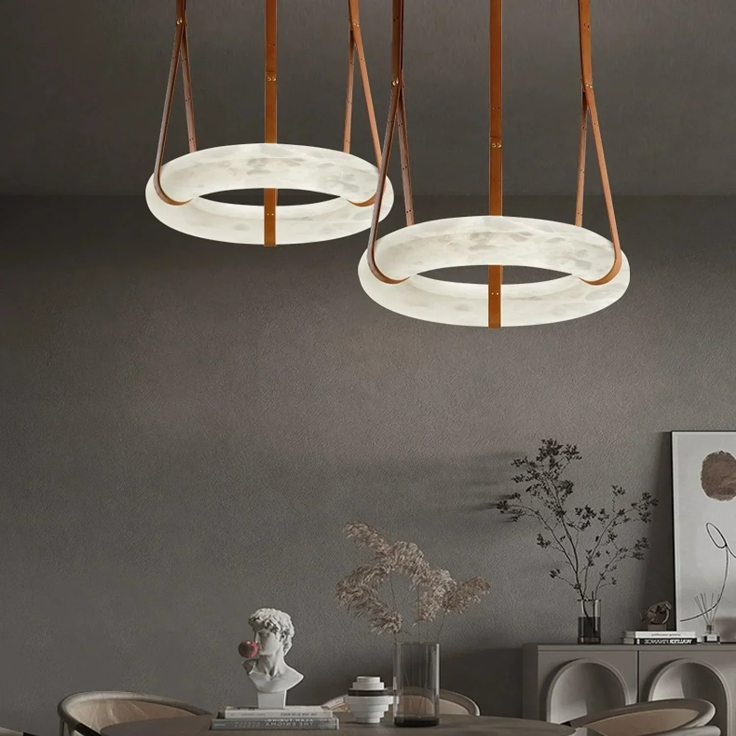 Modern Round Alabaster Chandelier for Living Room/Bedroom - Image 16
