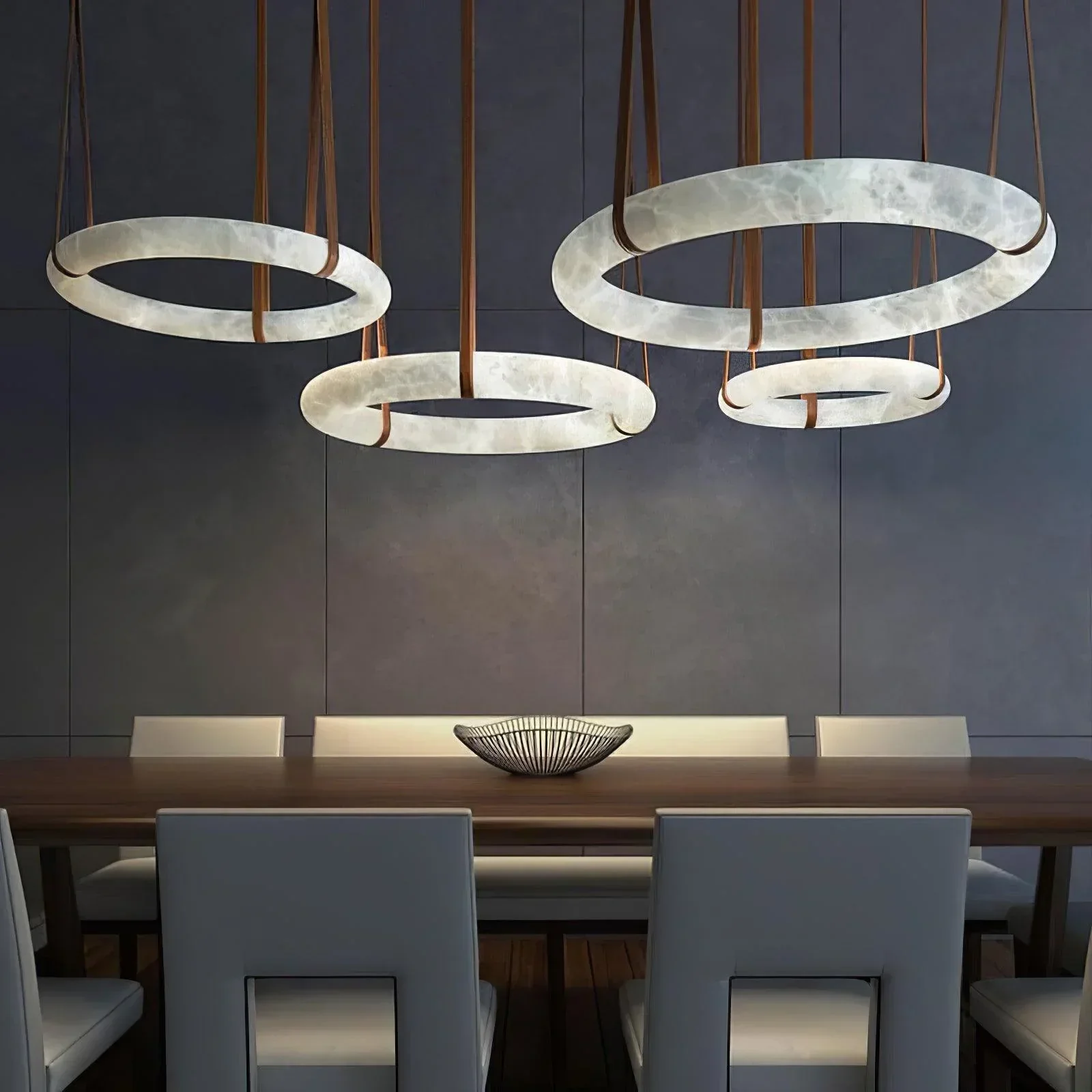 Modern Round Alabaster Chandelier for Living Room/Bedroom - Image 17