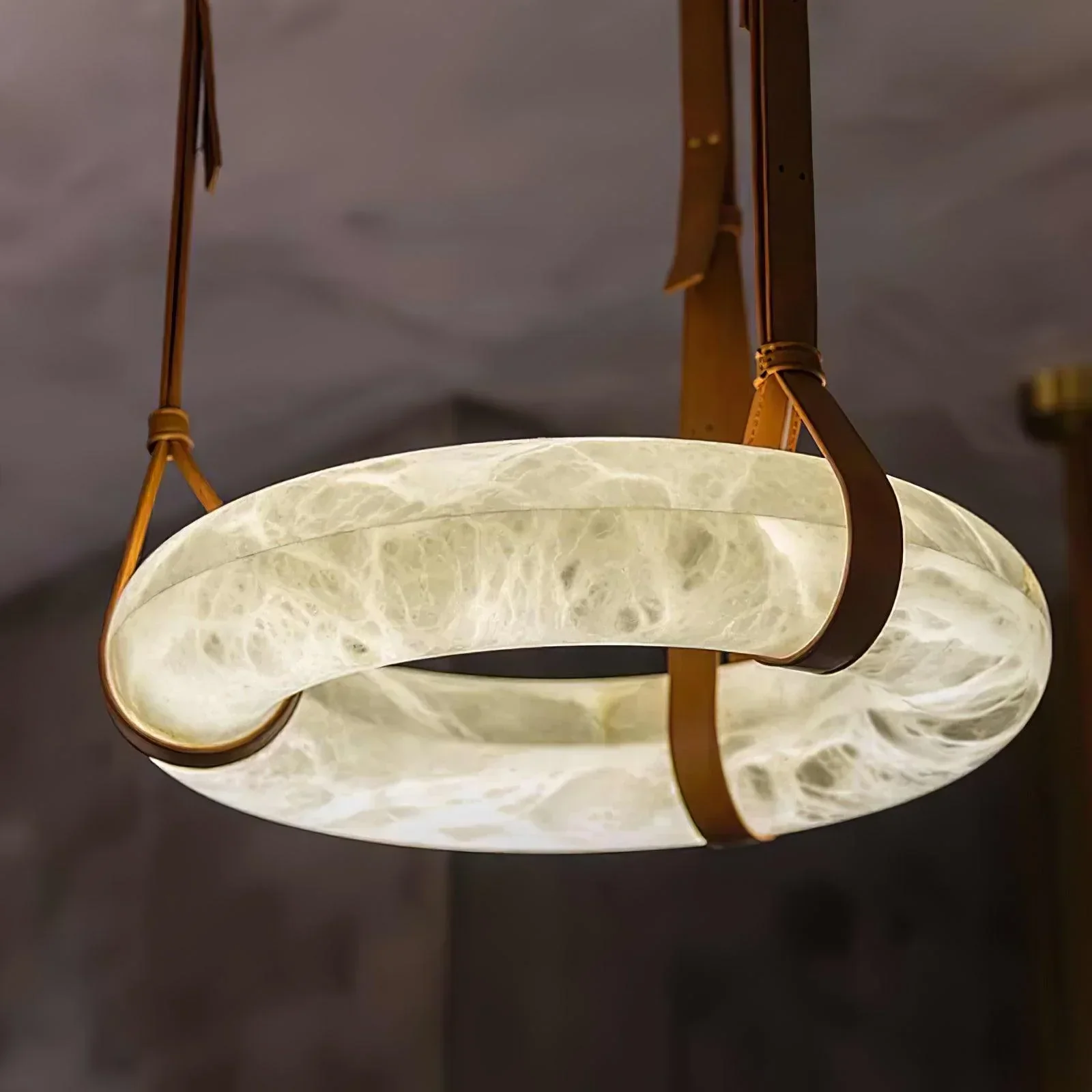 Modern Round Alabaster Chandelier for Living Room/Bedroom - Image 19