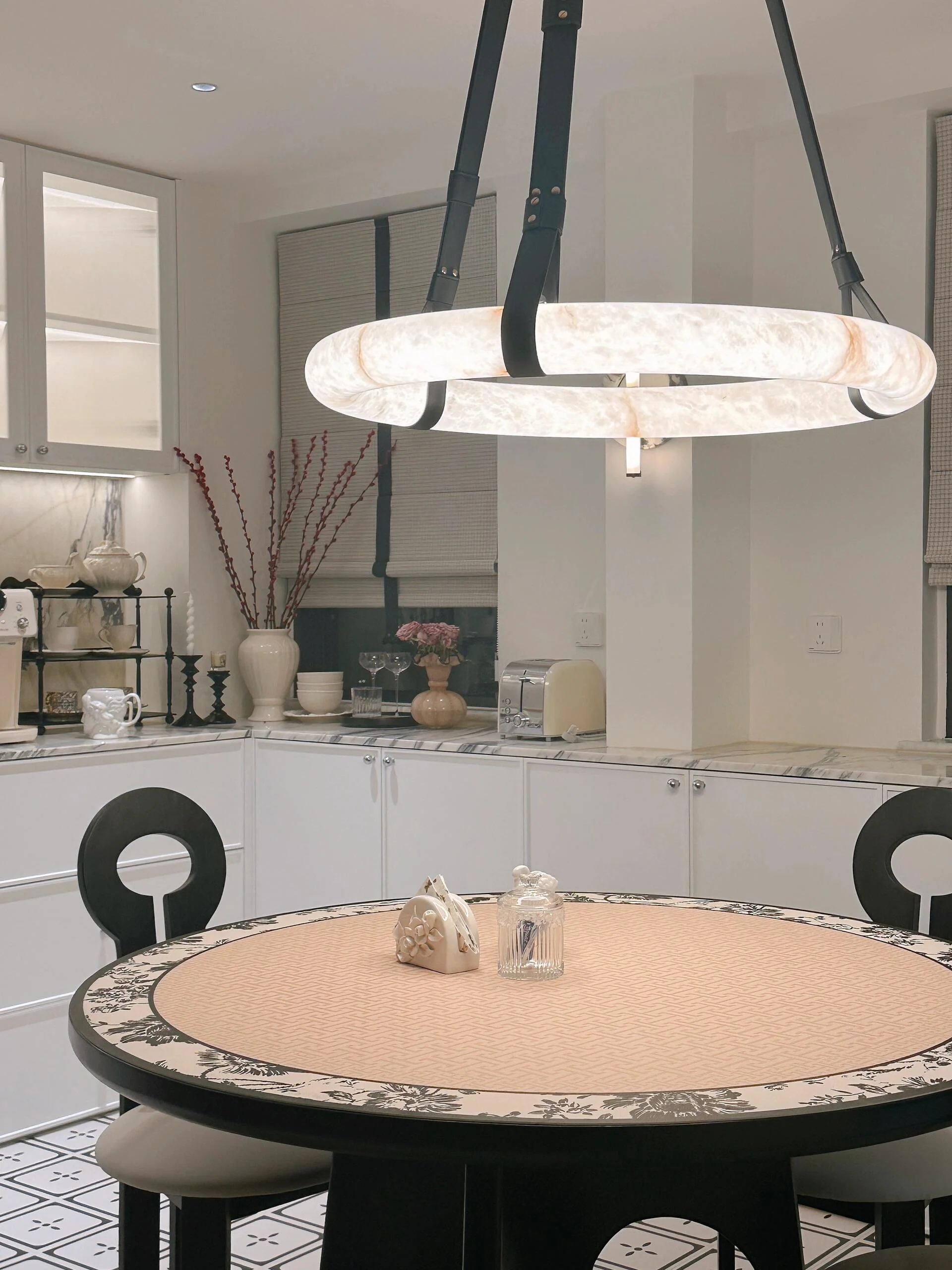 Modern Round Alabaster Chandelier for Living Room/Bedroom - Image 27