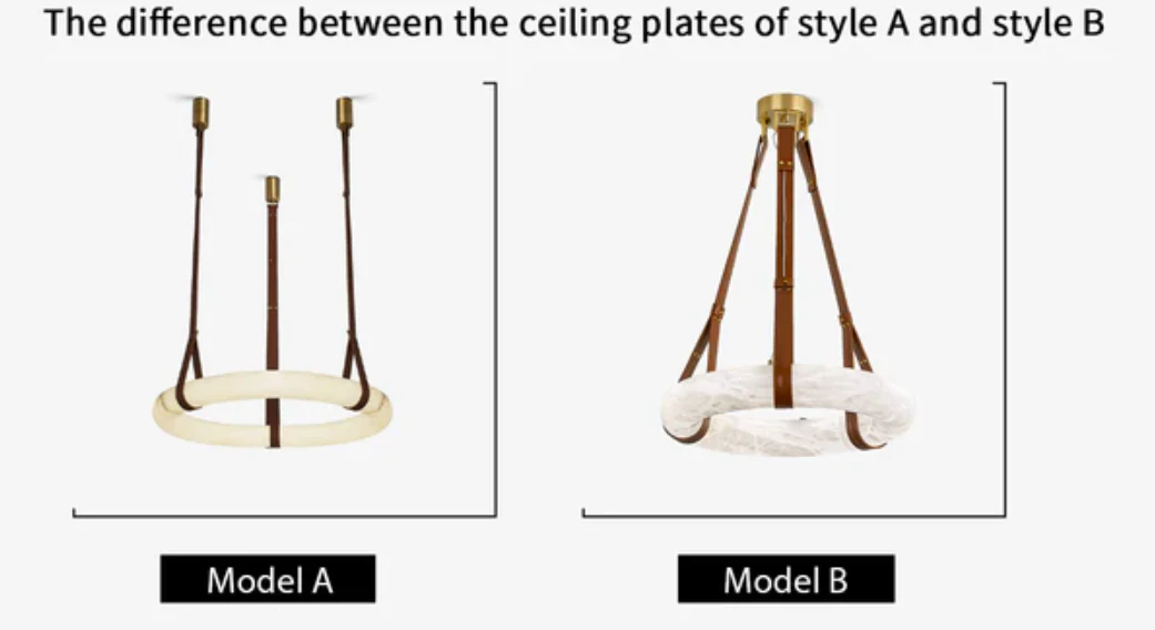 Modern Round Alabaster Chandelier for Living Room/Bedroom - Image 4