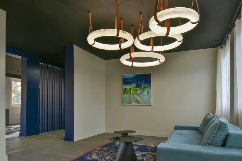 Modern Round Alabaster Chandelier for Living Room/Bedroom - Image 8