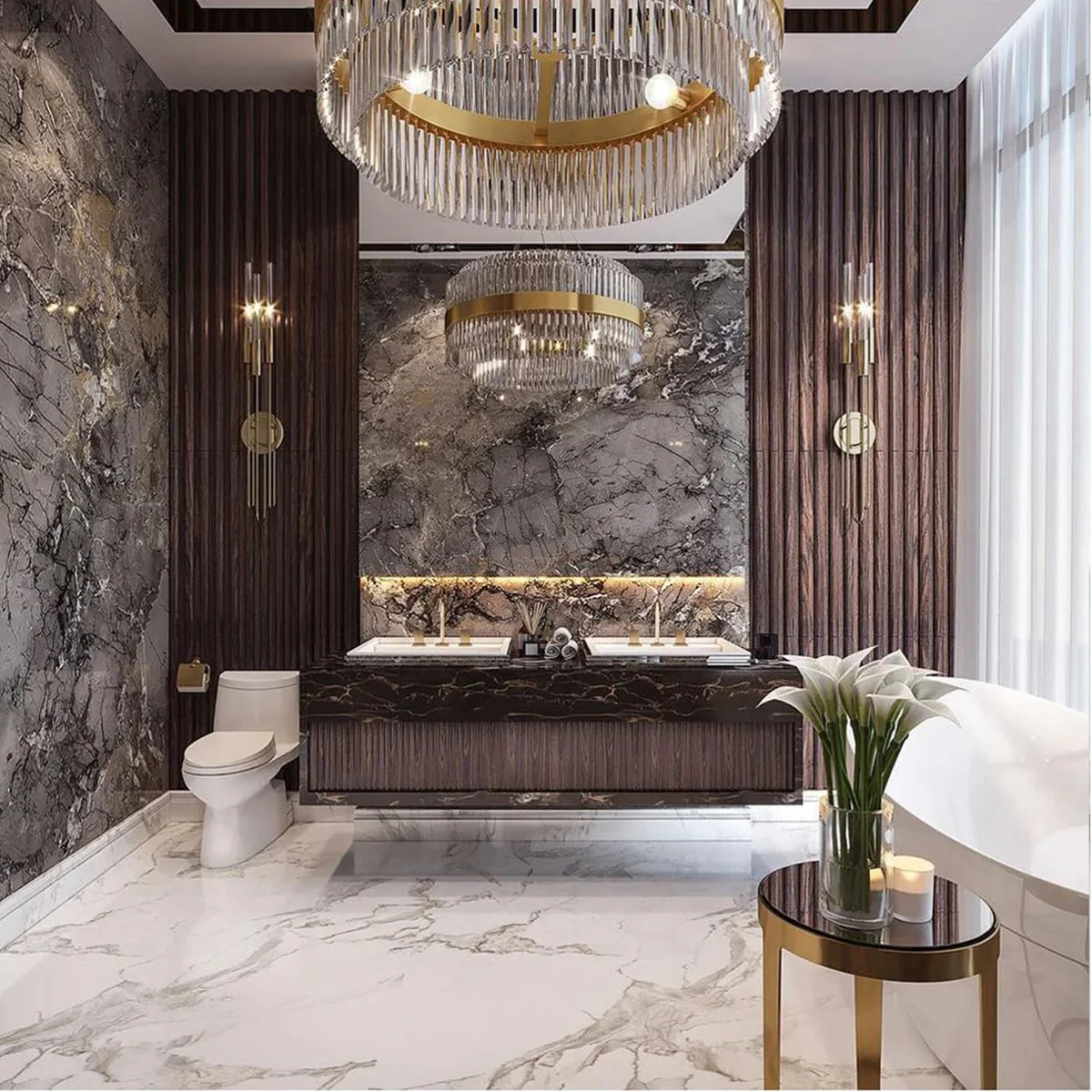 Modern Round Crystal Chandelier For Living Room/Bedroom - Image 3