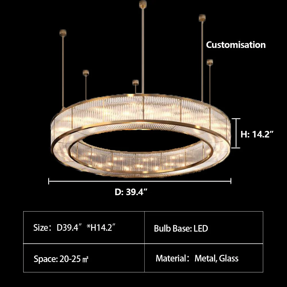 Modern Round Drum Dimmable Chandelier for Living Room/Bedroom - Image 5