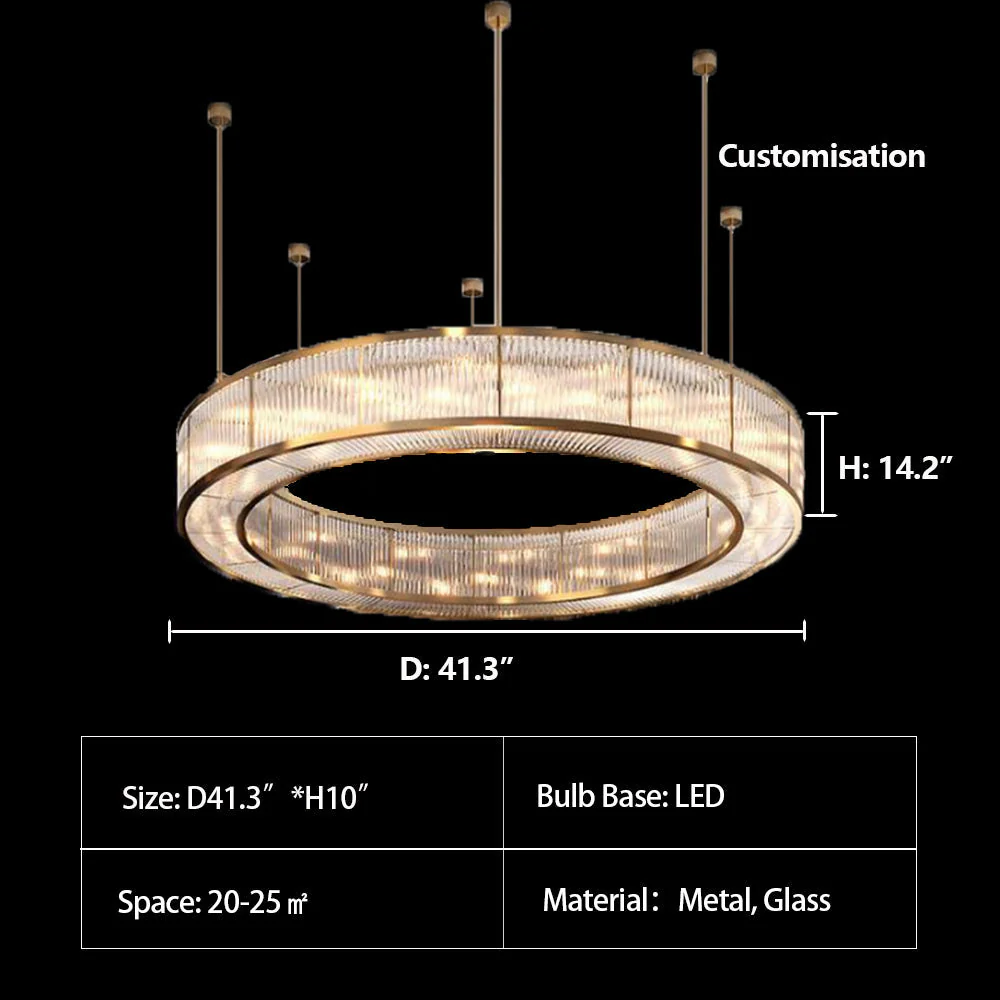 Modern Round Drum Dimmable Chandelier for Living Room/Bedroom - Image 6