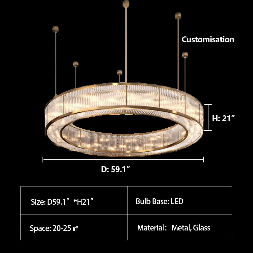 Modern Round Drum Dimmable Chandelier for Living Room/Bedroom - Image 7