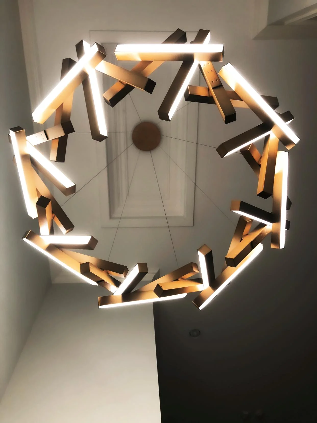 Modern Round/Linear Geometric Aluminum LED Chandelier for Dining Room/Bedroom - Image 26