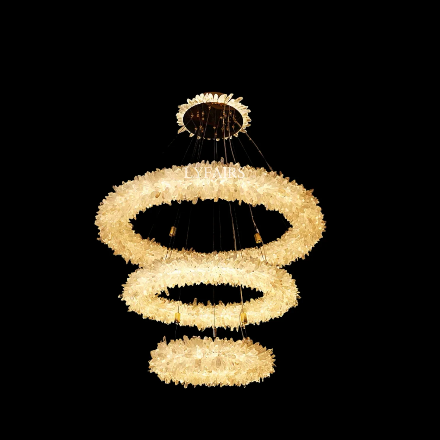 Modern Round/Oval/Linear/Square Natural Crystal Chandelier - Image 14