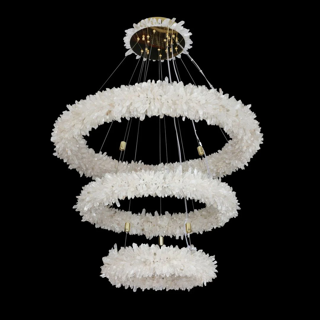 Modern Round/Oval/Linear/Square Natural Crystal Chandelier - Image 17