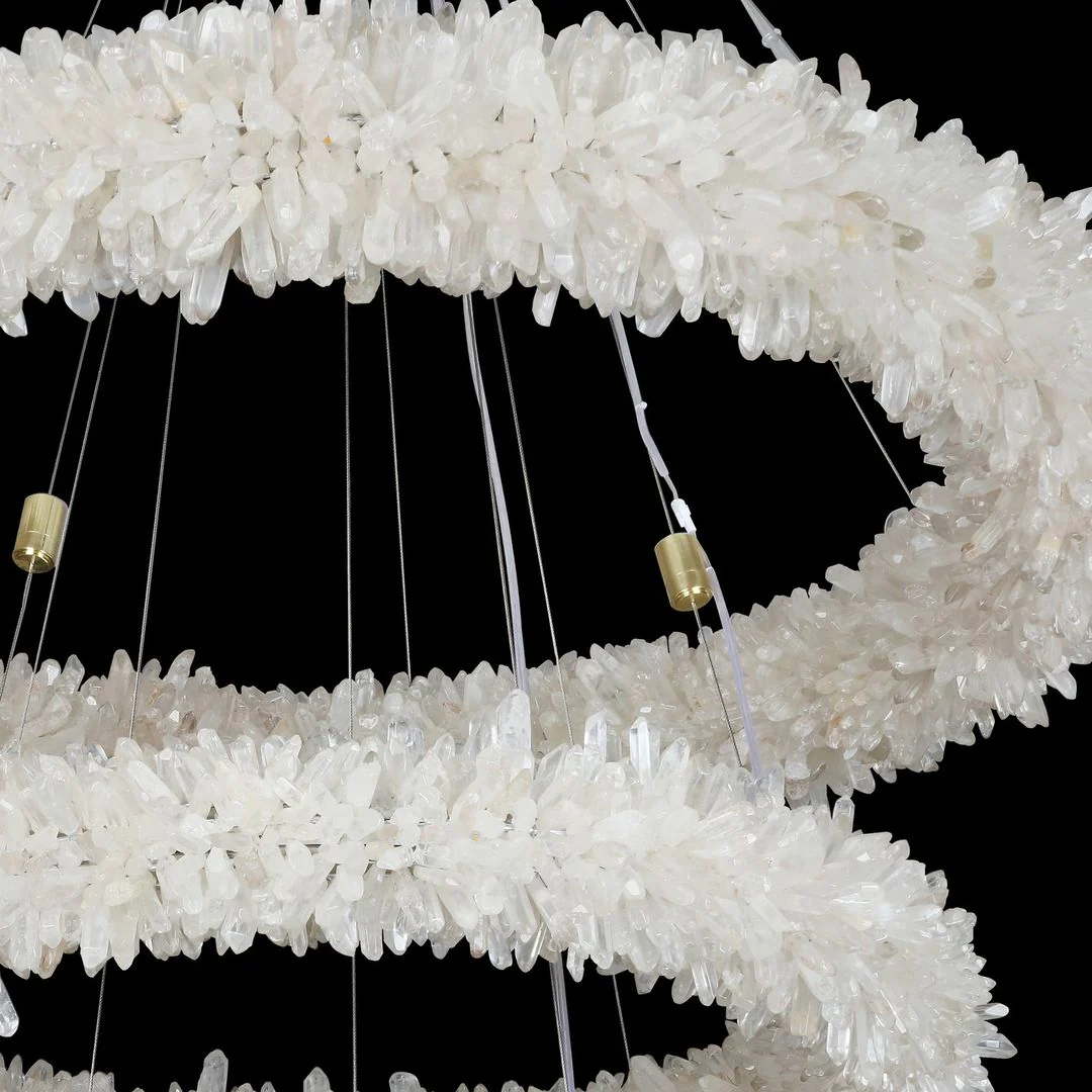 Modern Round/Oval/Linear/Square Natural Crystal Chandelier - Image 18