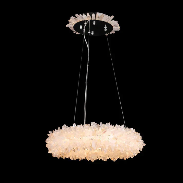 Modern Round/Oval/Linear/Square Natural Crystal Chandelier - Image 27