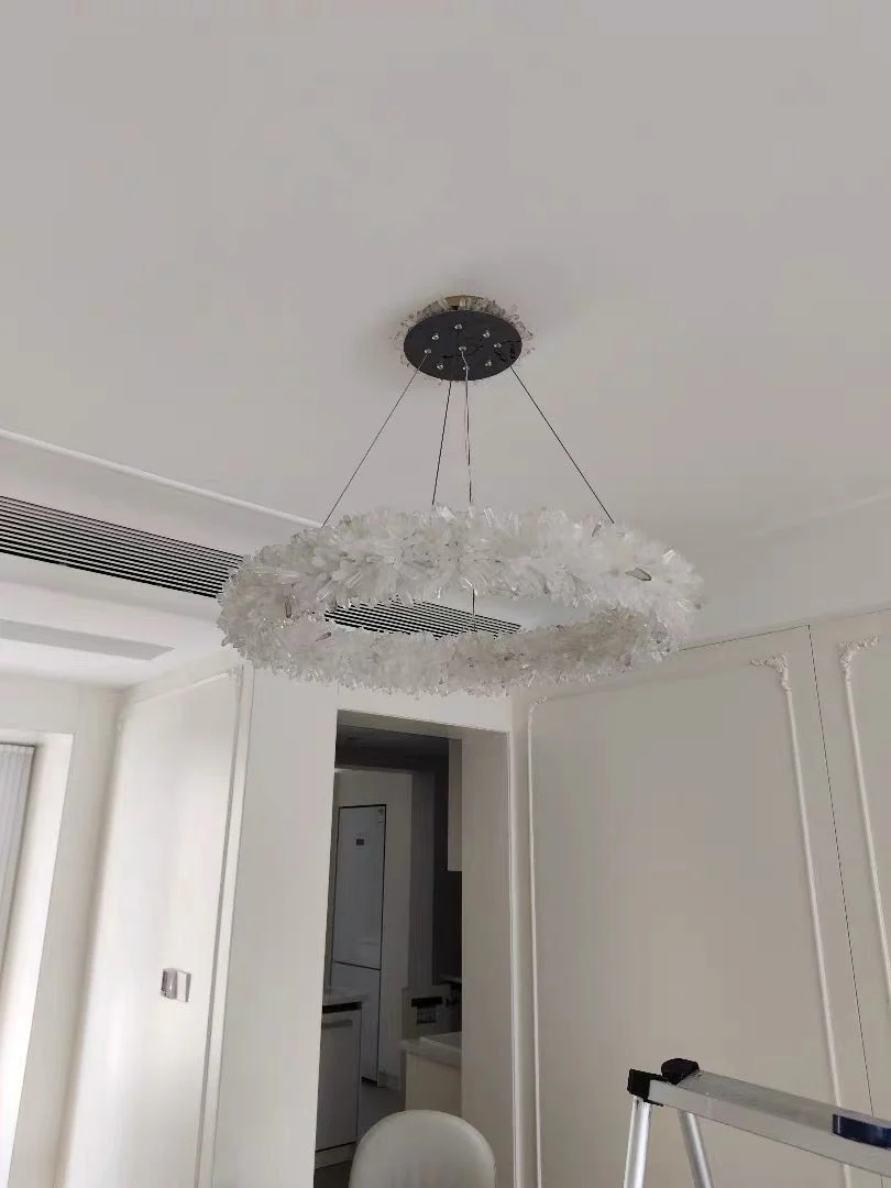 Modern Round/Oval/Linear/Square Natural Crystal Chandelier - Image 29