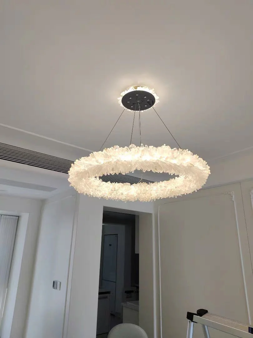 Modern Round/Oval/Linear/Square Natural Crystal Chandelier - Image 30