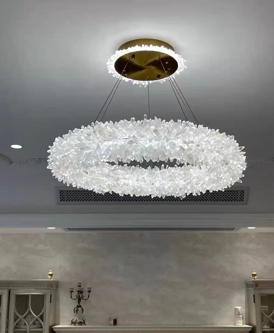 Modern Round/Oval/Linear/Square Natural Crystal Chandelier - Image 31