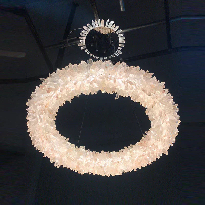 Modern Round/Oval/Linear/Square Natural Crystal Chandelier - Image 32