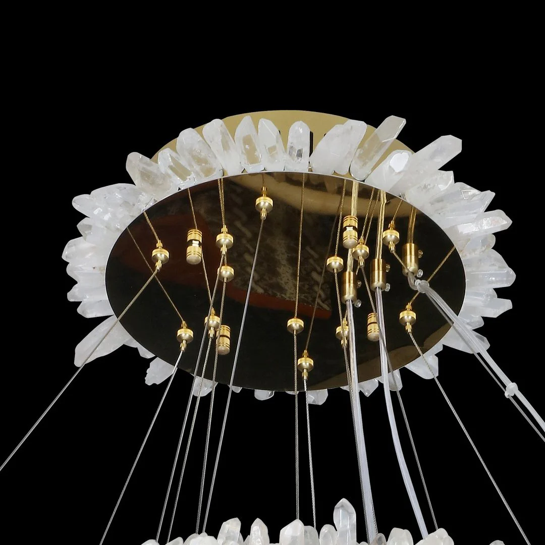 Modern Round/Oval/Linear/Square Natural Crystal Chandelier - Image 33