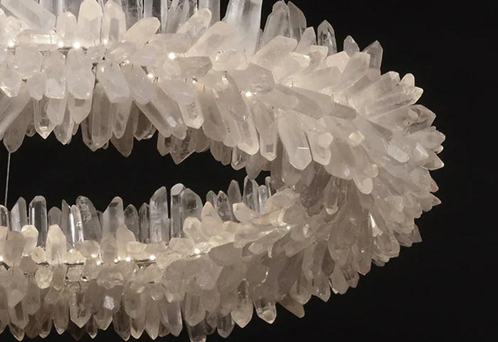 Modern Round/Oval/Linear/Square Natural Crystal Chandelier - Image 36
