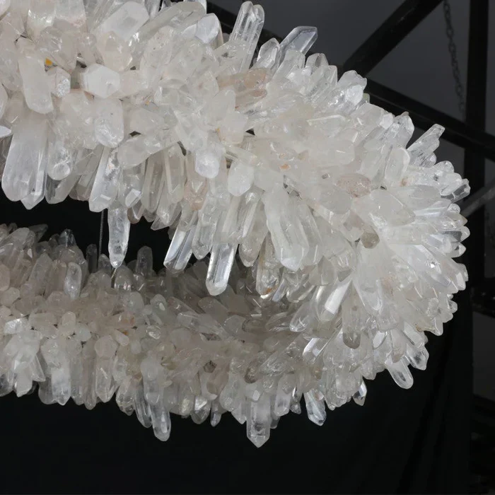 Modern Round/Oval/Linear/Square Natural Crystal Chandelier - Image 38