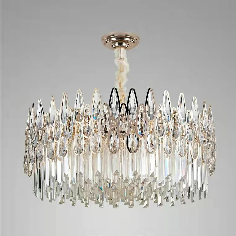Modern Round/Rectangular Raindrop Crystal Chandelier for Low-ceiling - Image 12
