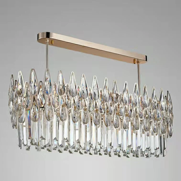 Modern Round/Rectangular Raindrop Crystal Chandelier for Low-ceiling - Image 14