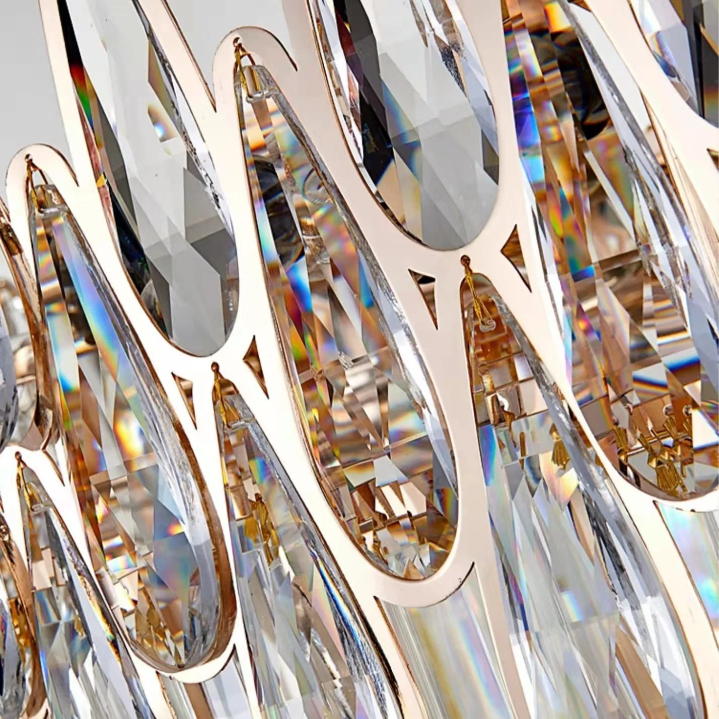 Modern Round/Rectangular Raindrop Crystal Chandelier for Low-ceiling - Image 15