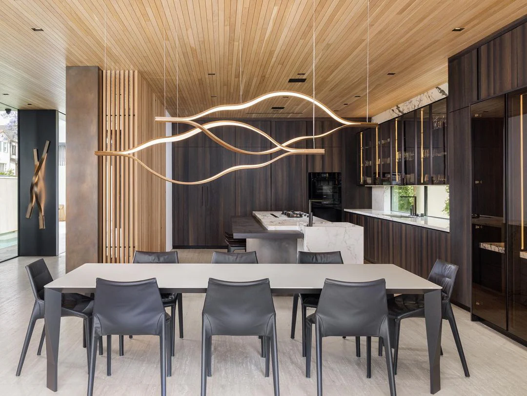 Modern Simple Brass Waving Chandelier for Living/Dining Room/Kitchen Island - Image 18