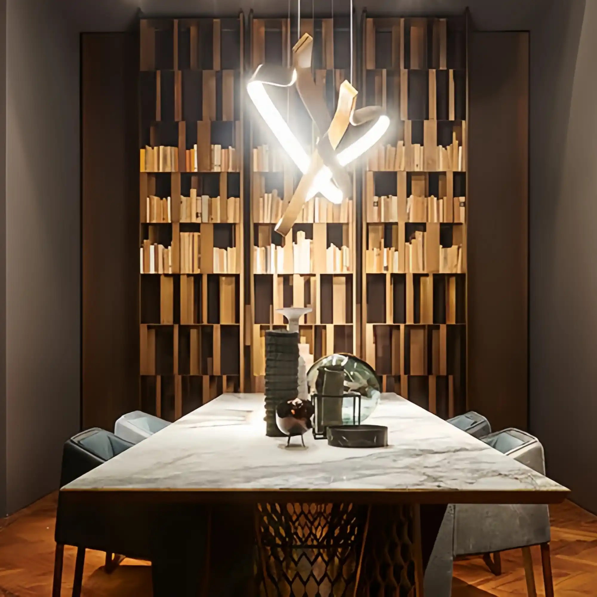 Modern Simple Brass Waving Chandelier for Living/Dining Room/Kitchen Island - Image 7