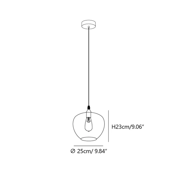 Modern Smoke Gray Glass Pendant Light - Image 3