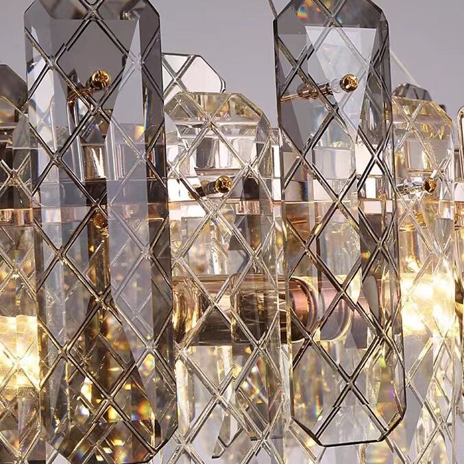 Modern Smoky Gray Crystal Chandelier Gleamy Light Fixture for Living/Dining Room/ Bedroom/ Home Office - Image 20