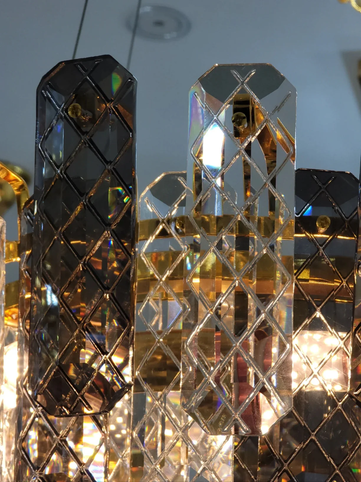 Modern Smoky Gray Crystal Chandelier Gleamy Light Fixture for Living/Dining Room/ Bedroom/ Home Office - Image 23