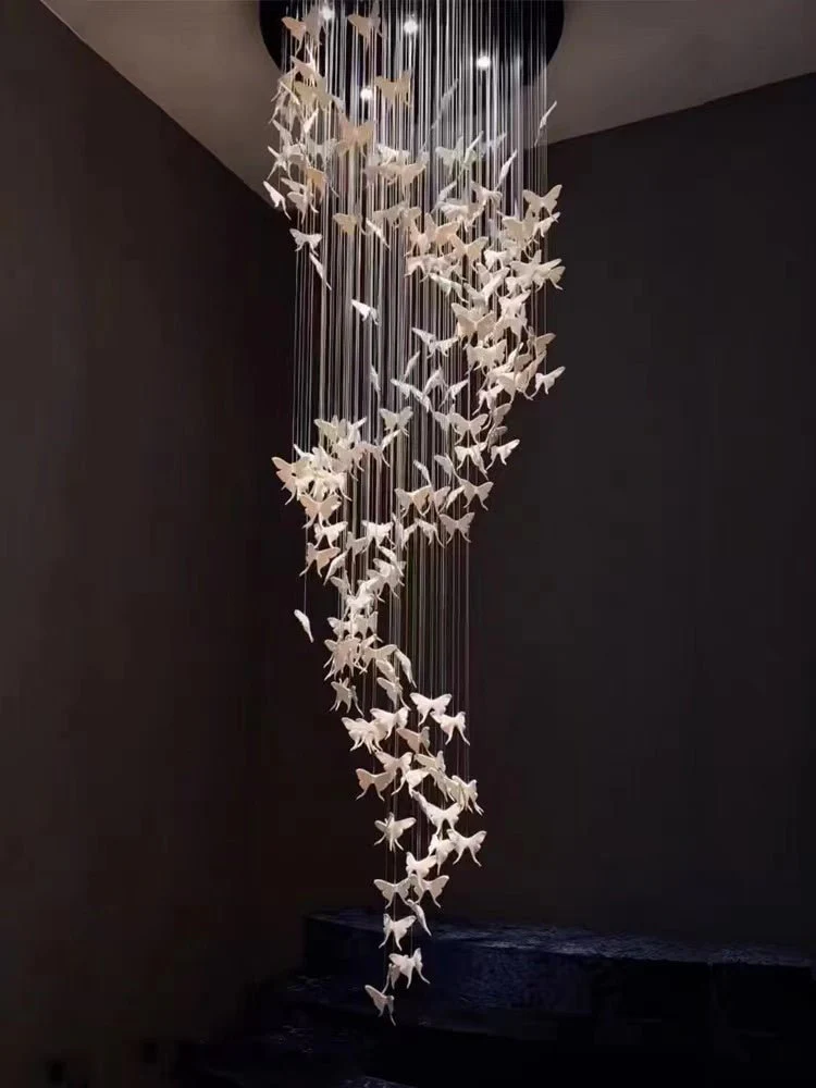 Modern Spiral Staircase Chandelier Ceiling Light Fixture for High Ceiling Living room/ Entryway - Image 3