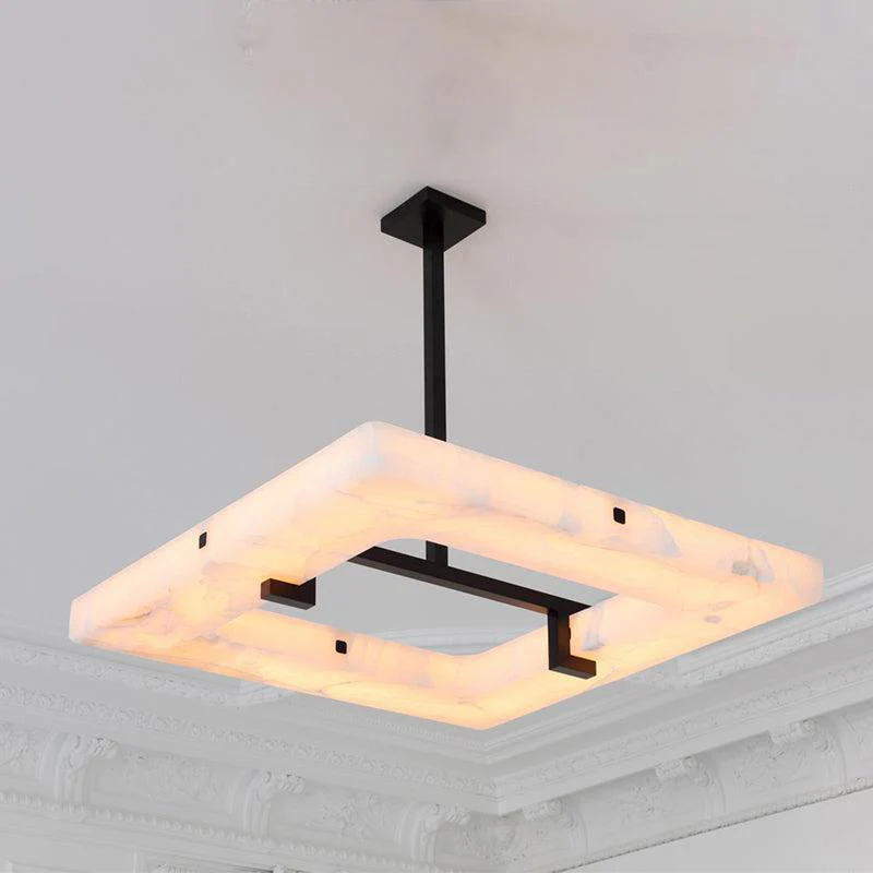 Glacera Square Alabaster Chandelier - Image 4