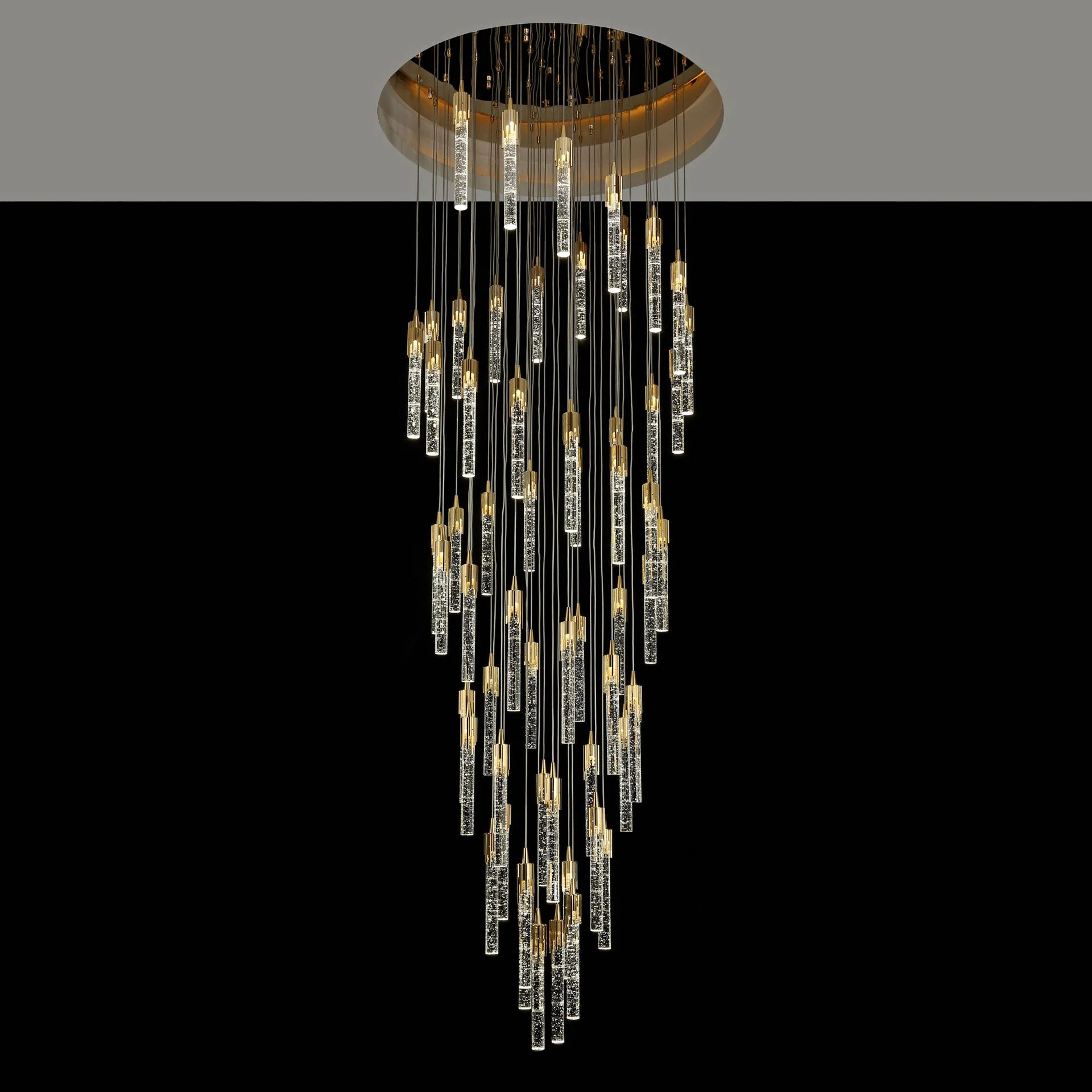 Modern Stair Light Foyer Staircase Hall Ceiling Lamps Spiral Stair Chandelier Crystal Droplight Luxury Hall Decoration Lights - Image 3