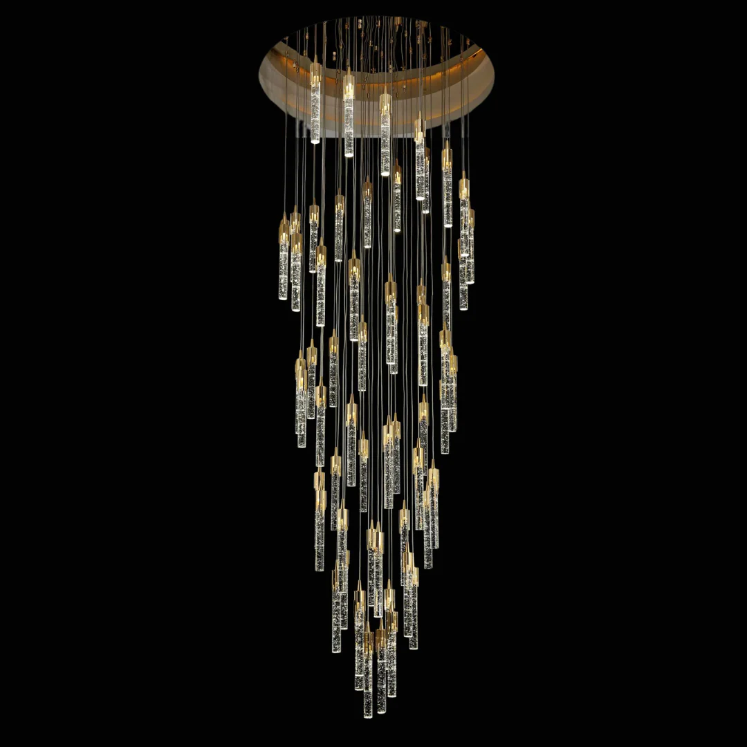 Modern Stair Light Foyer Staircase Hall Ceiling Lamps Spiral Stair Chandelier Crystal Droplight Luxury Hall Decoration Lights - Image 4