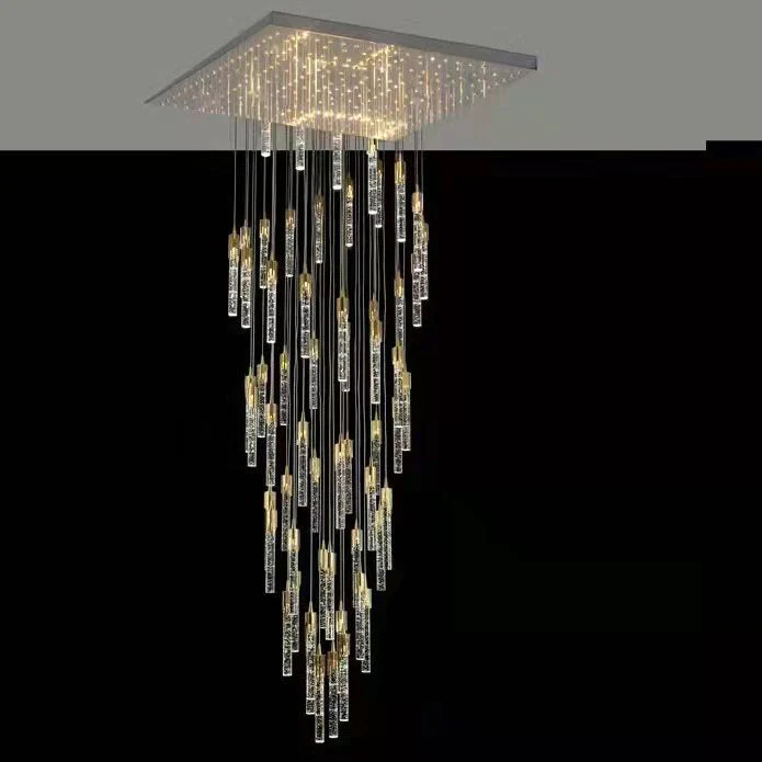 Modern Stair Light Foyer Staircase Hall Ceiling Lamps Spiral Stair Chandelier Crystal Droplight Luxury Hall Decoration Lights - Image 8