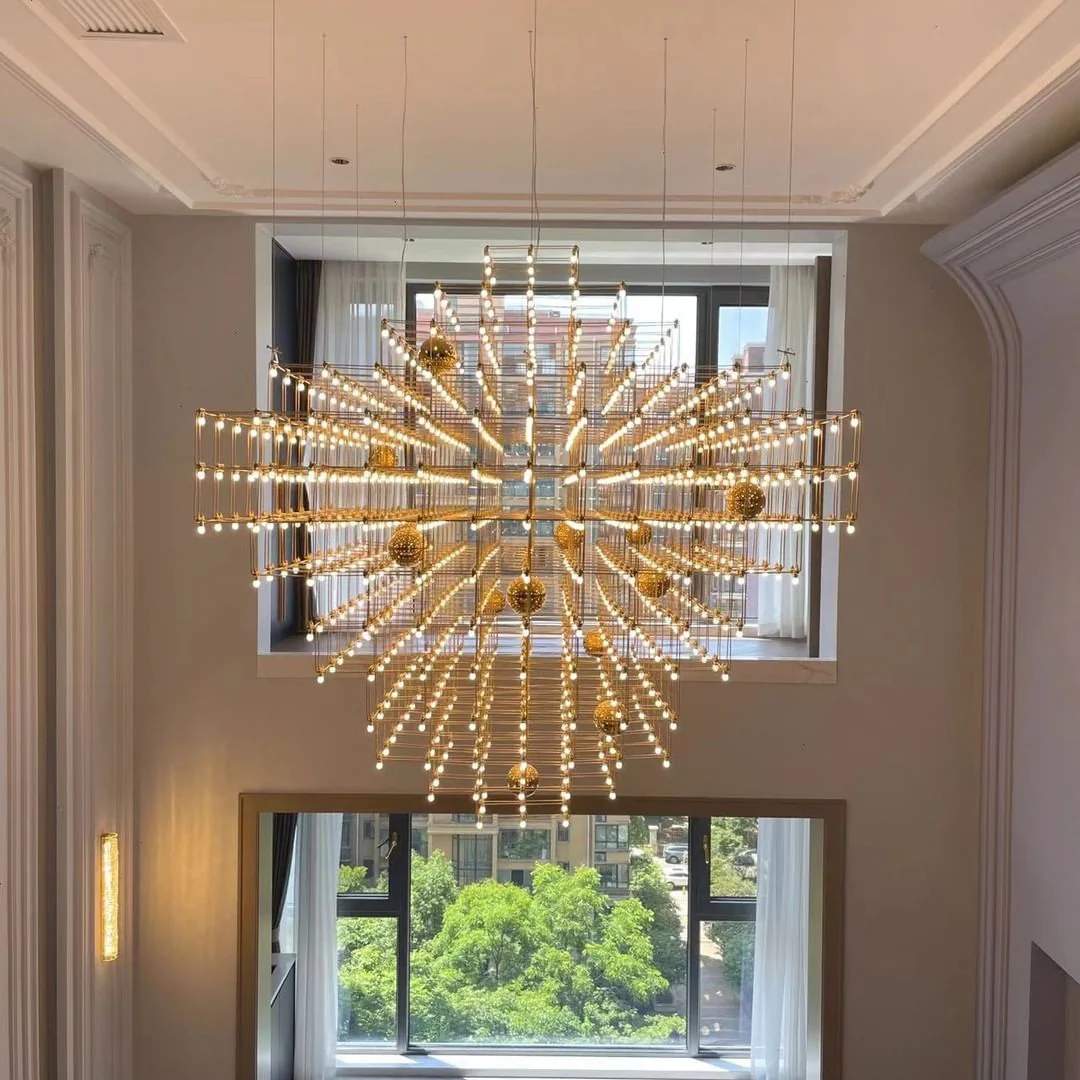 Modern Star Cube Chandelier for Living Room/Staircase/Foyer - Image 2