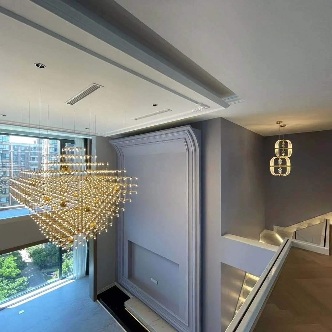 Modern Star Cube Chandelier for Living Room/Staircase/Foyer - Image 3