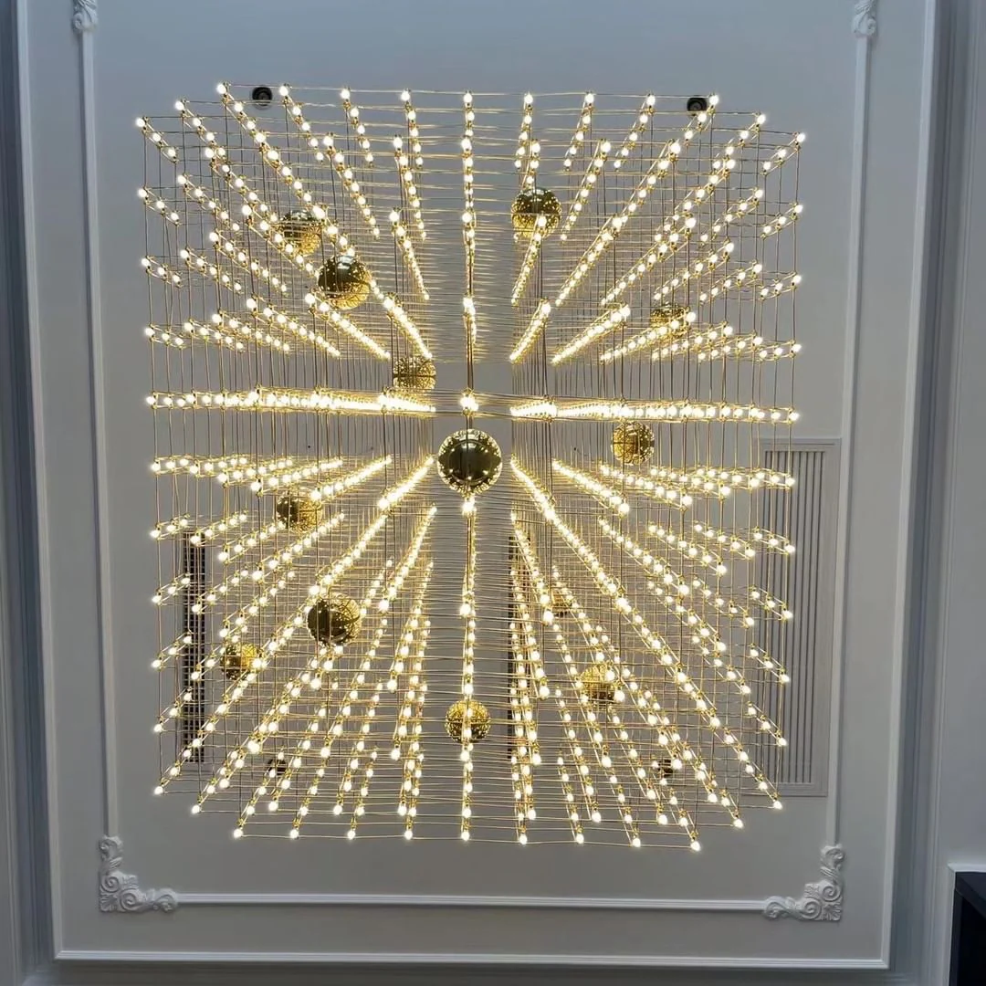 Modern Star Cube Chandelier for Living Room/Staircase/Foyer - Image 4