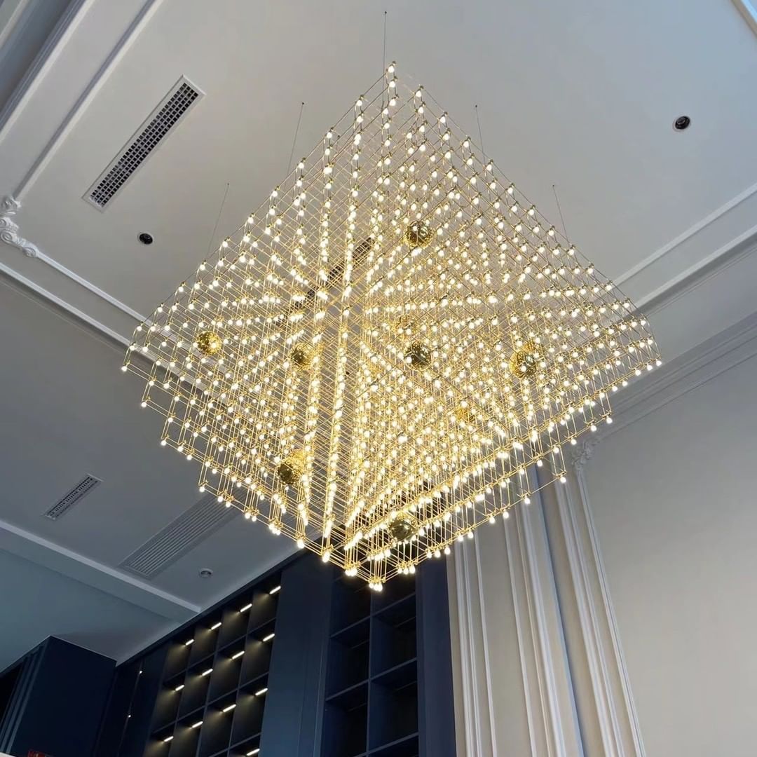 Modern Star Cube Chandelier for Living Room/Staircase/Foyer - Image 5