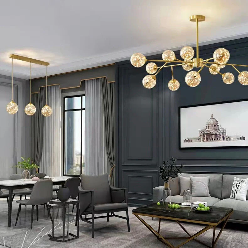 Modern Starlight Chandelier for Living Room Magic Beans Ceiling Light Molecular Dining Room Lamp - Image 6