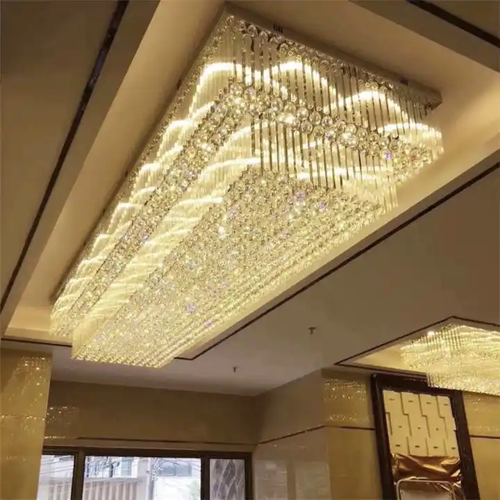 Modern Extra 2/3 Tiered Flush Mount Crystal Chandelier for Large Area - Image 3