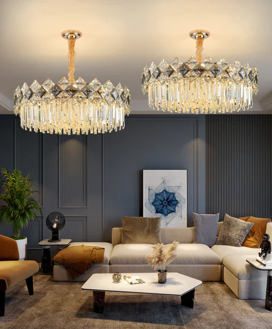 Modern Luxury Tiered Transparent Crystal Chandelier Suit for Living/Dining Room/Bedroom - Image 2