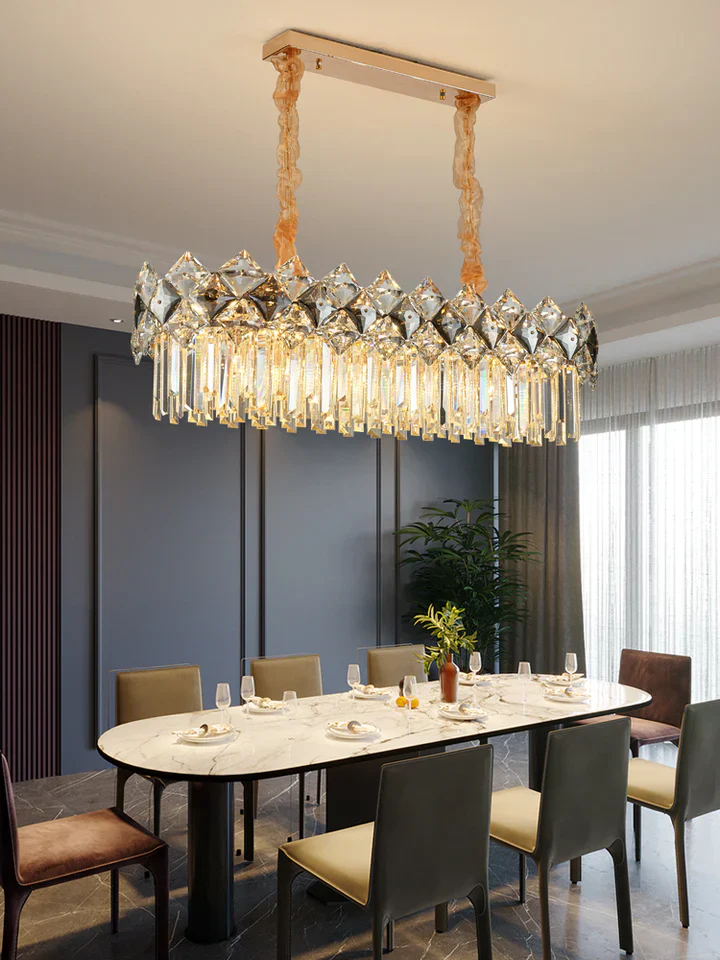 Modern Luxury Tiered Transparent Crystal Chandelier Suit for Living/Dining Room/Bedroom - Image 4
