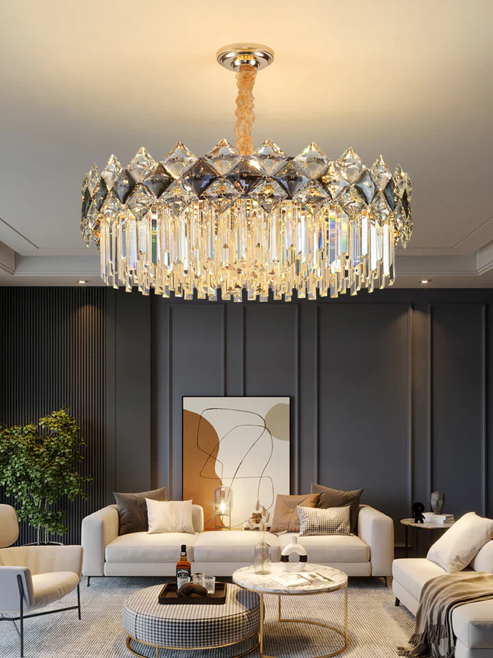 Modern Luxury Tiered Transparent Crystal Chandelier Suit for Living/Dining Room/Bedroom - Image 5