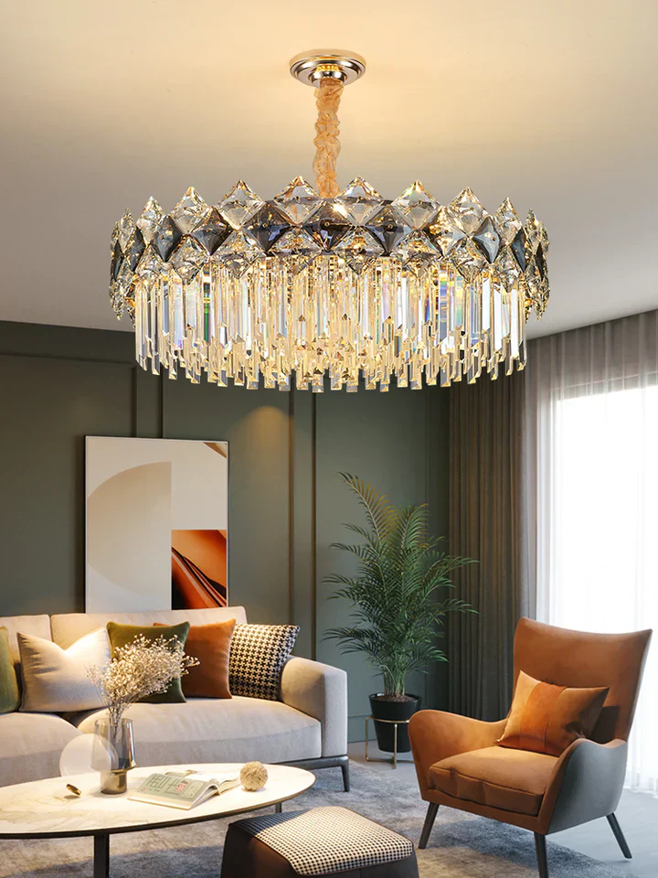 Modern Luxury Tiered Transparent Crystal Chandelier Suit for Living/Dining Room/Bedroom - Image 7