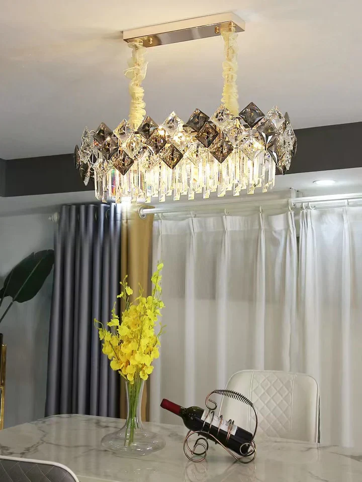 Modern Luxury Tiered Transparent Crystal Chandelier Suit for Living/Dining Room/Bedroom - Image 8